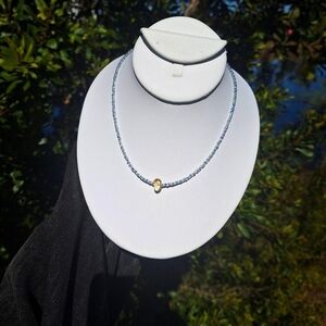 Citrine, Czech Glass Necklace ~ Handcrafted Jewelry